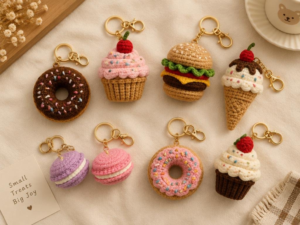 Food & Treats crochet keychains